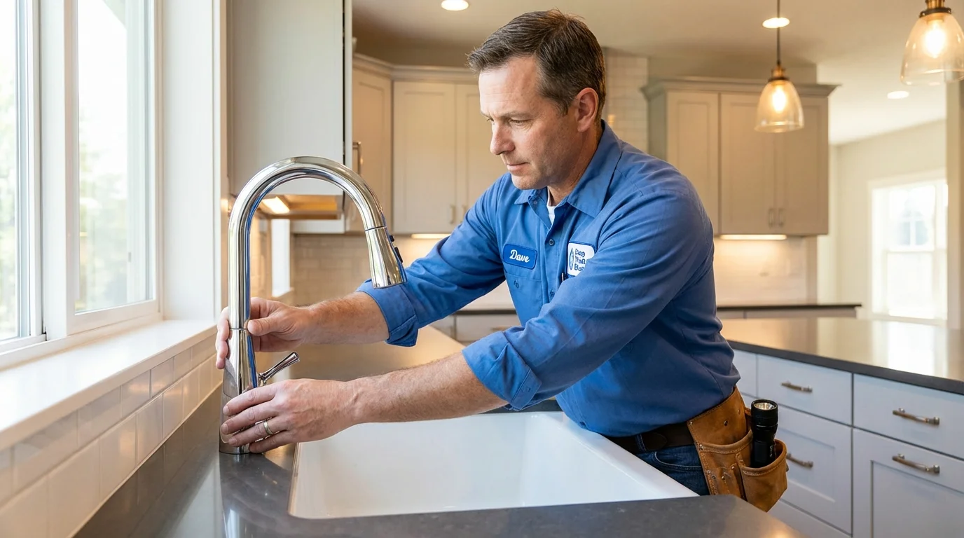 Kitchen faucet installation by Johns Plumbing LLC in Loudonville